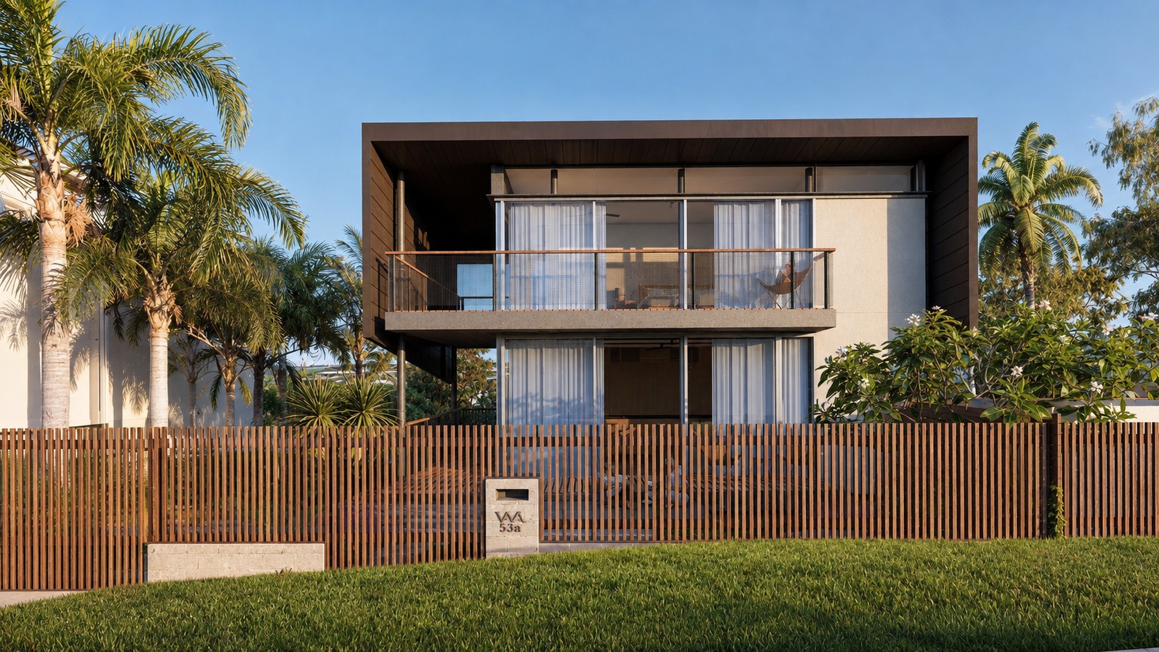 Blue Seas Parade front exterior with timber slat fencing
