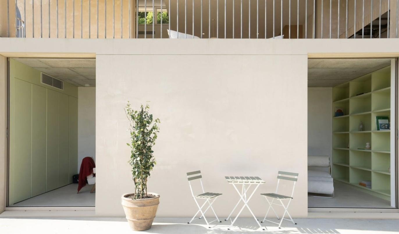 Internal courtyard with bistro table, Komorebi Home